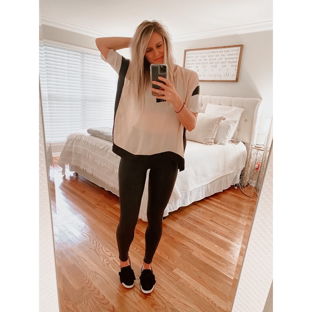 Rebecca Taylor Seer Pink, Black & White Silk Tunic